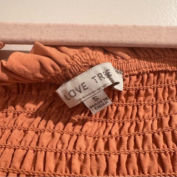 Love Tree Rust Ruffle Mini Dress - Picture 2 of 3